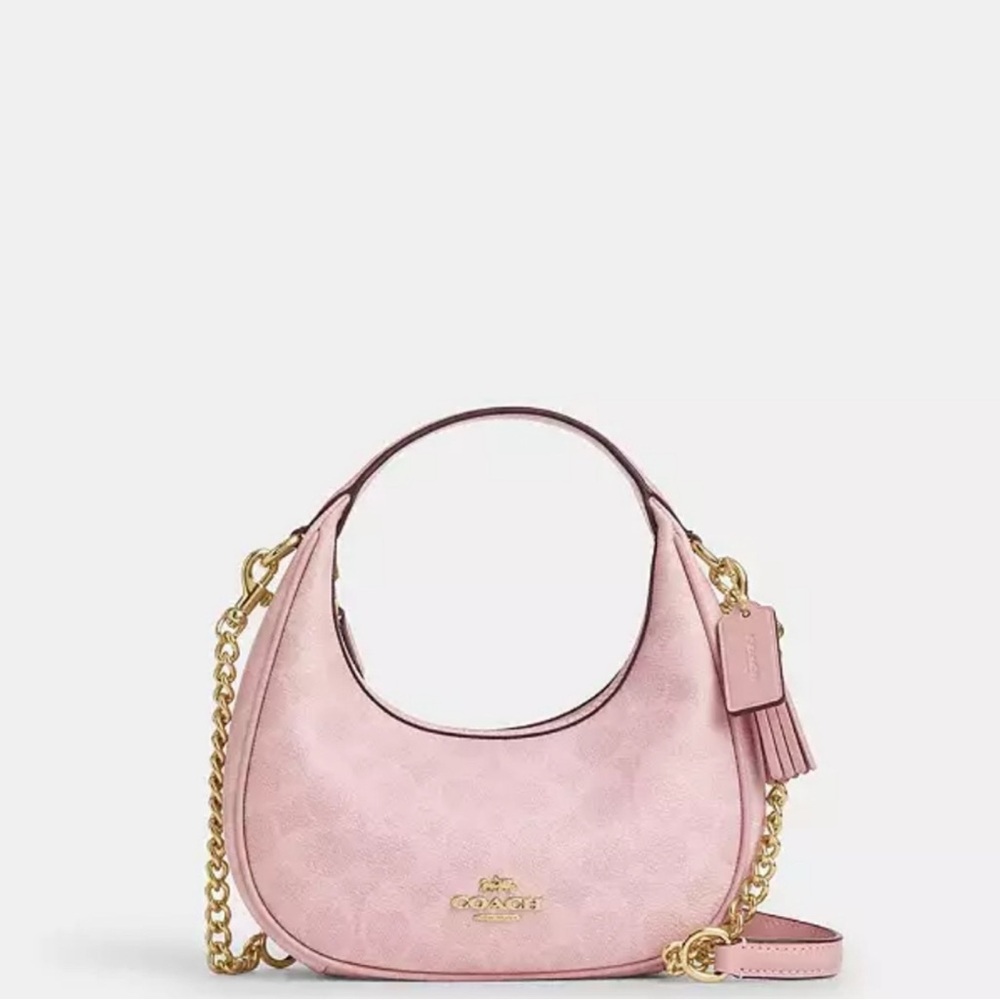 Coach Signature Pink Powder Carmen Bag